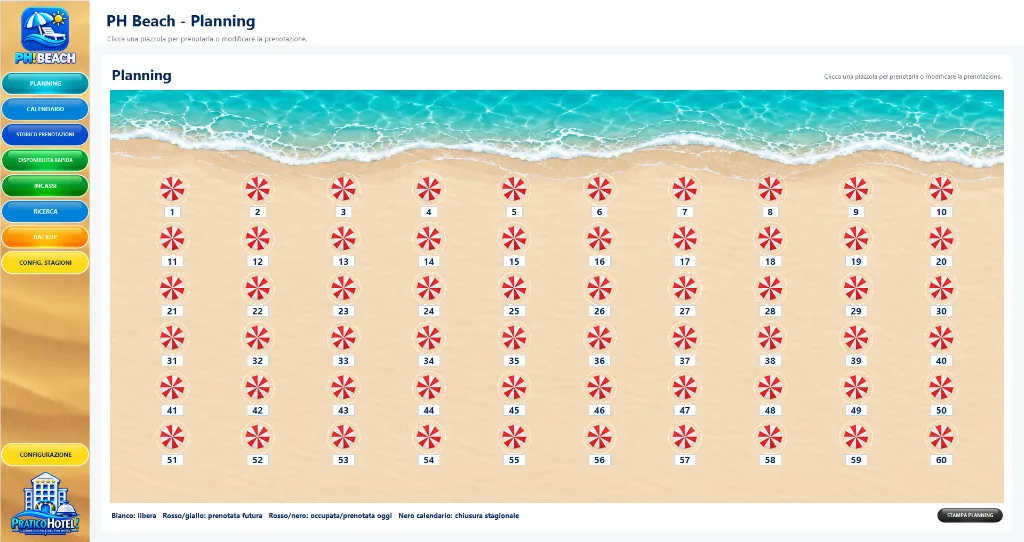 Planning spiaggia