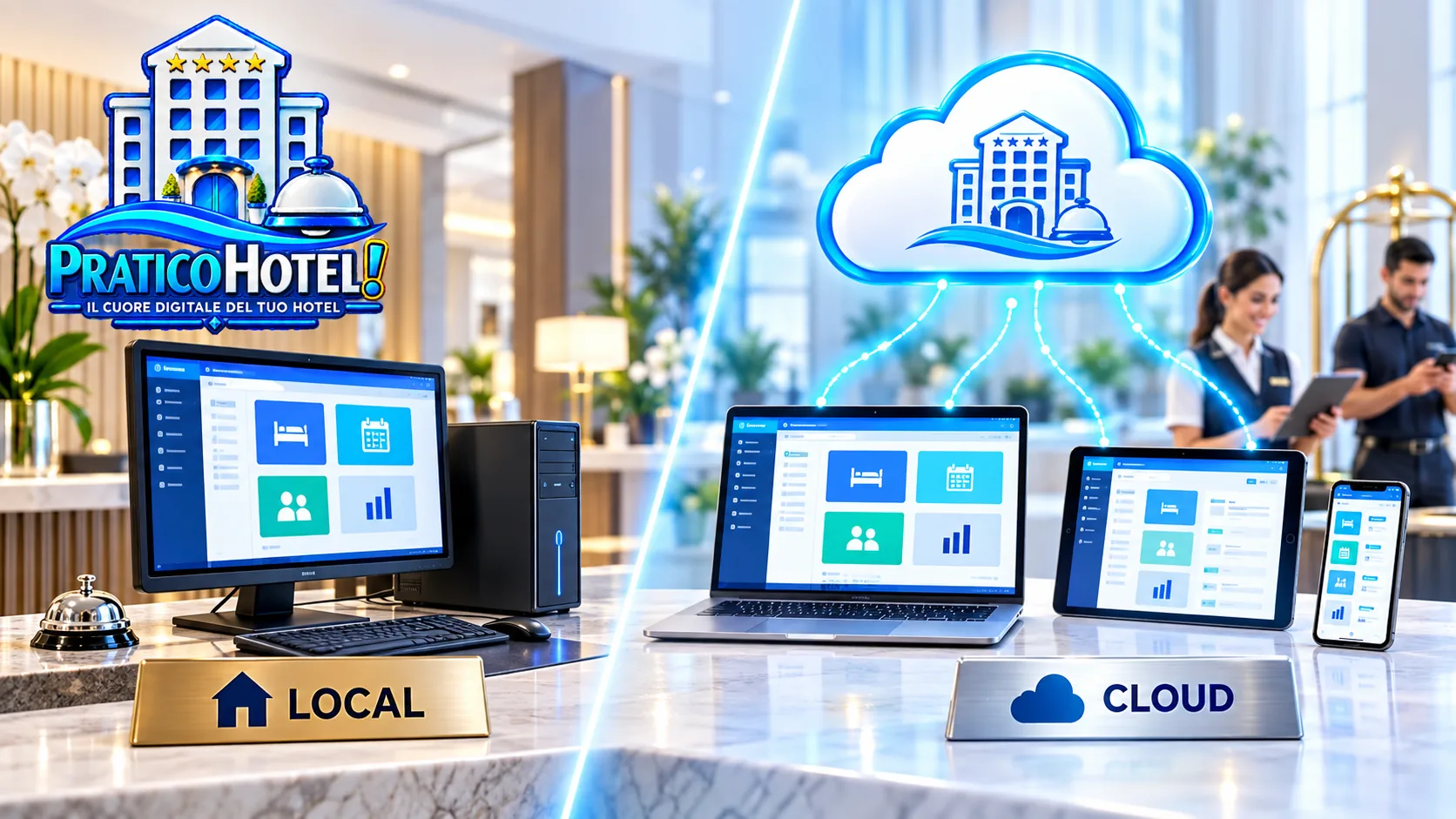 PraticoHotel in versione locale e cloud